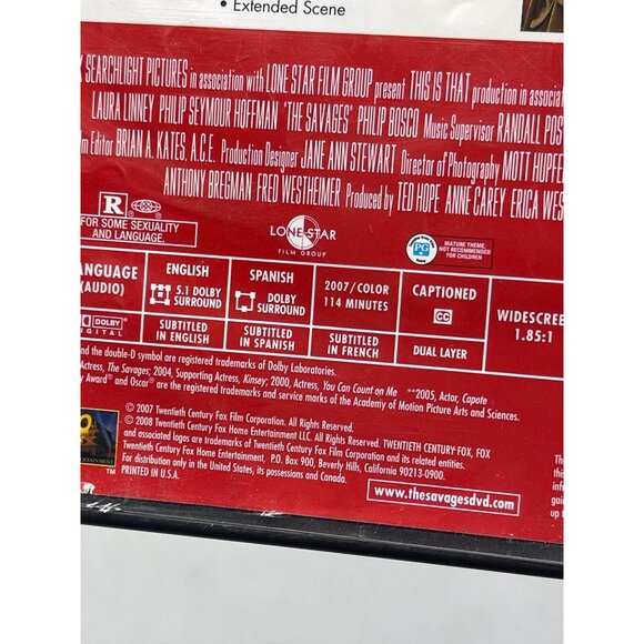 Savages dvd 2007 copyright 114 min R 20th century fox movie English READ - Picture 7 of 7